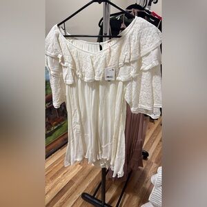 NWT FREE PEOPLE Elegant Cream Lace Dress